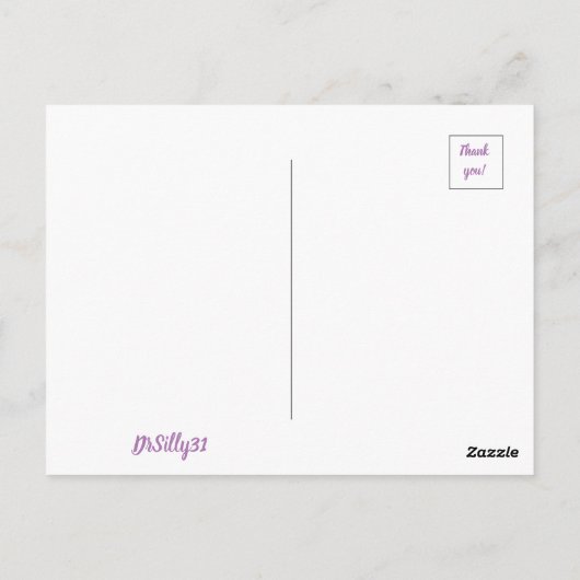 winzige Blume Postkarte (Rückseite)