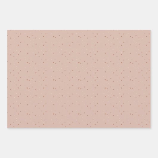 Winzige braune Herzen  Geschenkpapier Set (Vorderseite 3)