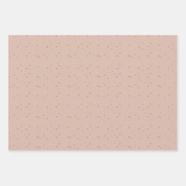 Winzige braune Herzen Geschenkpapier Set