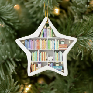 Winzige Bücherregale Regenbogen Bücherregal Sternf Keramik Ornament