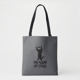 Winzige Chaos-Agentin Schwarze Katze Tragetasche Tasche