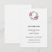 Winzige florale Hochzeit Save The Date (Vorne/Hinten)