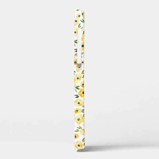 Winzige gelbe Blumen: Aquarell Nahtlos. Case-Mate iPhone Hülle (Rückseite / Links)