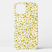 Winzige gelbe Blumen: Aquarell Nahtlos. Case-Mate iPhone Hülle (Rückseite)