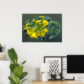 Winzige gelbe Blumen Poster (Heimbüro)