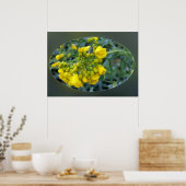 Winzige gelbe Blumen Poster (Küche)