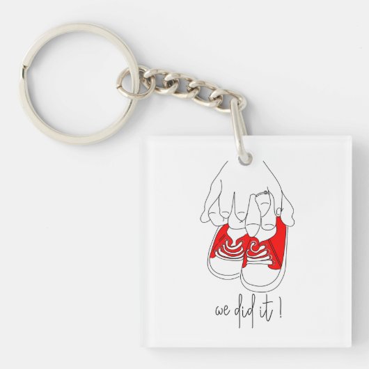 Winzige Hände und winzige Füße bereit zum Pop Schlüsselanhänger (Vorderseite)