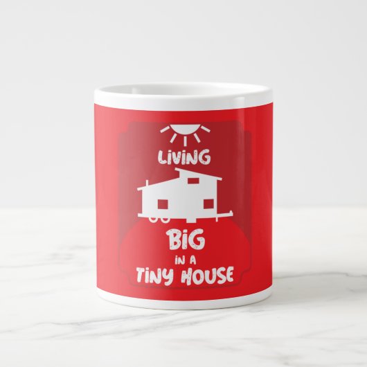 Winzige Häuser leben - winzige Zuhause Jumbo-Tasse (Vorderseite)