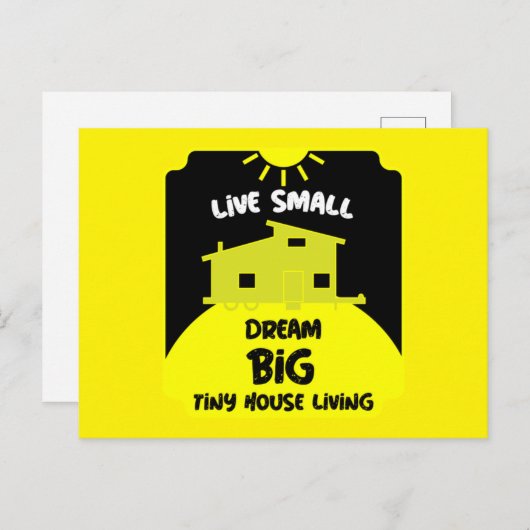 Winzige Häuser leben - winzige Zuhause Postkarte (Vorne/Hinten)