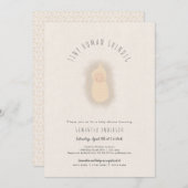 Winzige, humane Schuhcreme, neutrale Kinderdusche  Einladung (Vorne/Hinten)