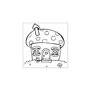 winzige Hütte Art Briefmarke Gummistempel