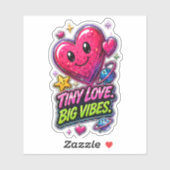 Winzige Liebe Große Vibes 💖✨ Aufkleber (Blatt)