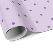 Winzige Lila Polka-Dots auf leicht Lila Geschenk Geschenkpapier (Rolleneckpunkt)