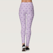 Winzige Lila Polka-Dots auf leicht Lila Leggings (Rückseite)
