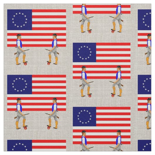 Winzige Männer und Betsy- Rossflagge Stoff (Muster)