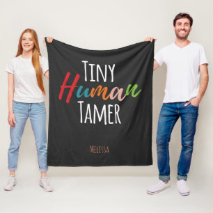 Winzige Mensch Bezwinger Kindergarten-Lehrer-Typog Fleecedecke