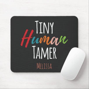 Winzige Mensch Bezwinger Kindergarten-Lehrer-Typog Mousepad