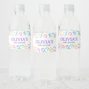 Winzige menschliche Party Baby Shower Wasserflaschenetikett