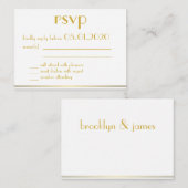 Winzige Mit Monogramm Great Gatsby Wedding RSVP Ca Begleitkarte (Vorne/Hinten)