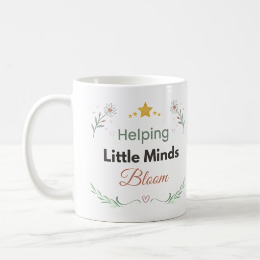 Winzige Momente Botanisches Gänseblümchen-Design Kaffeetasse (Links)