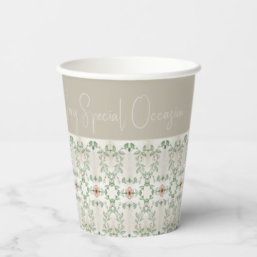 Winzige Muster Pappbecher (Rückseite)