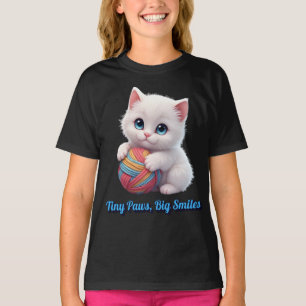 Winzige Pfoten Große Lächeln Kätzchen T-Shirt