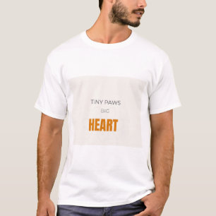 Winzige Pfoten großes Herz süße Katzenliebhaber T-Shirt