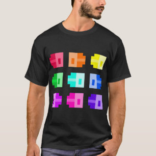 Winzige Pixel Fische, Regenbogen T-Shirt