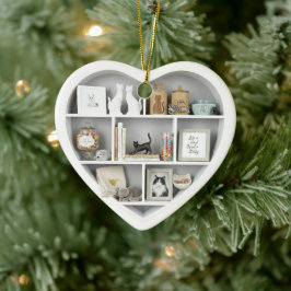 Winzige Regale Katzenliebhaber Regal 2D Druck Katz Keramik Ornament
