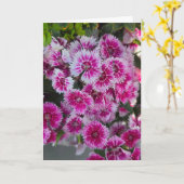 Winzige rosa Blumen leere Karte (Gelbe Blume)