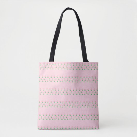 Winzige Rosenknospen-Blumen Tasche (Vorderseite)