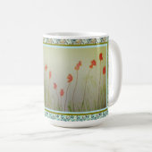 Winzige Rote Wildblumen Kaffeetasse (VorderseiteRechts)