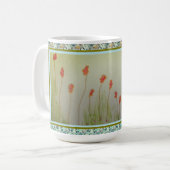 Winzige Rote Wildblumen Kaffeetasse (Vorderseite Links)