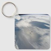 Winzige Satelliten umkreisen über einem Teil der E Schlüsselanhänger (Vorderseite)