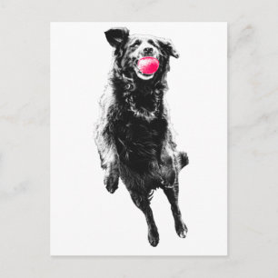 Winzige scharlachrote Pop Postkarte