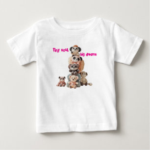 "Winzige Seele, große Träume" Teddy Bär Kinder T-S Baby T-shirt