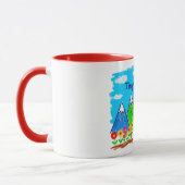 Winzige Stockfigur-Wanderillustration Tasse (Links)