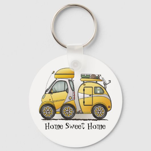 Winzige Tear Drop Camper-Schlüsselanhänger Schlüsselanhänger (Vorderseite)