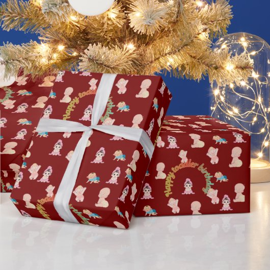 Winzige Träume Tag tiefrot Geschenkpapier (Feiertage)
