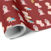 Winzige Träume Tag tiefrot Geschenkpapier (Rolleneckpunkt)