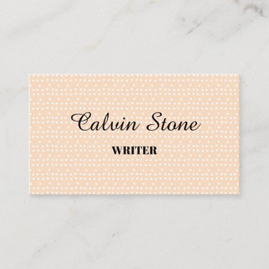 Winzige weiße Punkte auf rot Visitenkarte (Vorderseite)