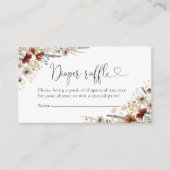 Winzige Wildblume Diaper Raffelkarte Begleitkarte (Vorderseite)