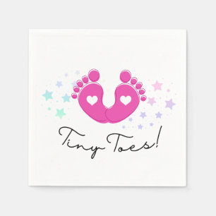 Winzige Zehen Babyparty Serviette