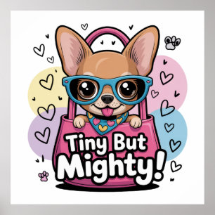 Winziger aber mächtiger Chihuahua Poster & Druck