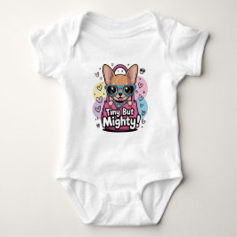 Winziger aber mächtiger Chihuahua-Schlüsselanhänge Baby Strampler