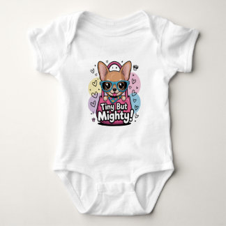 Winziger aber mächtiger Chihuahua-Schlüsselanhänge Baby Strampler