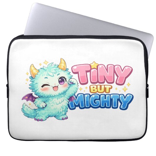 Winziger aber mächtiger Drache Laptopschutzhülle (Vorderseite)