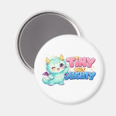 Winziger aber mächtiger Drache Magnet (Vorderseite/Rückseite)