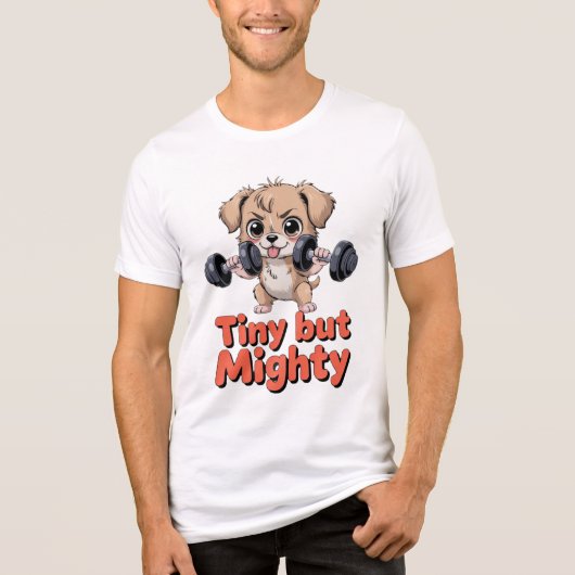 Winziger aber mächtiger Welpe Tri-Blend Shirt (Vorderseite)