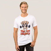Winziger aber mächtiger Welpe Tri-Blend Shirt (Vorderseite voll)